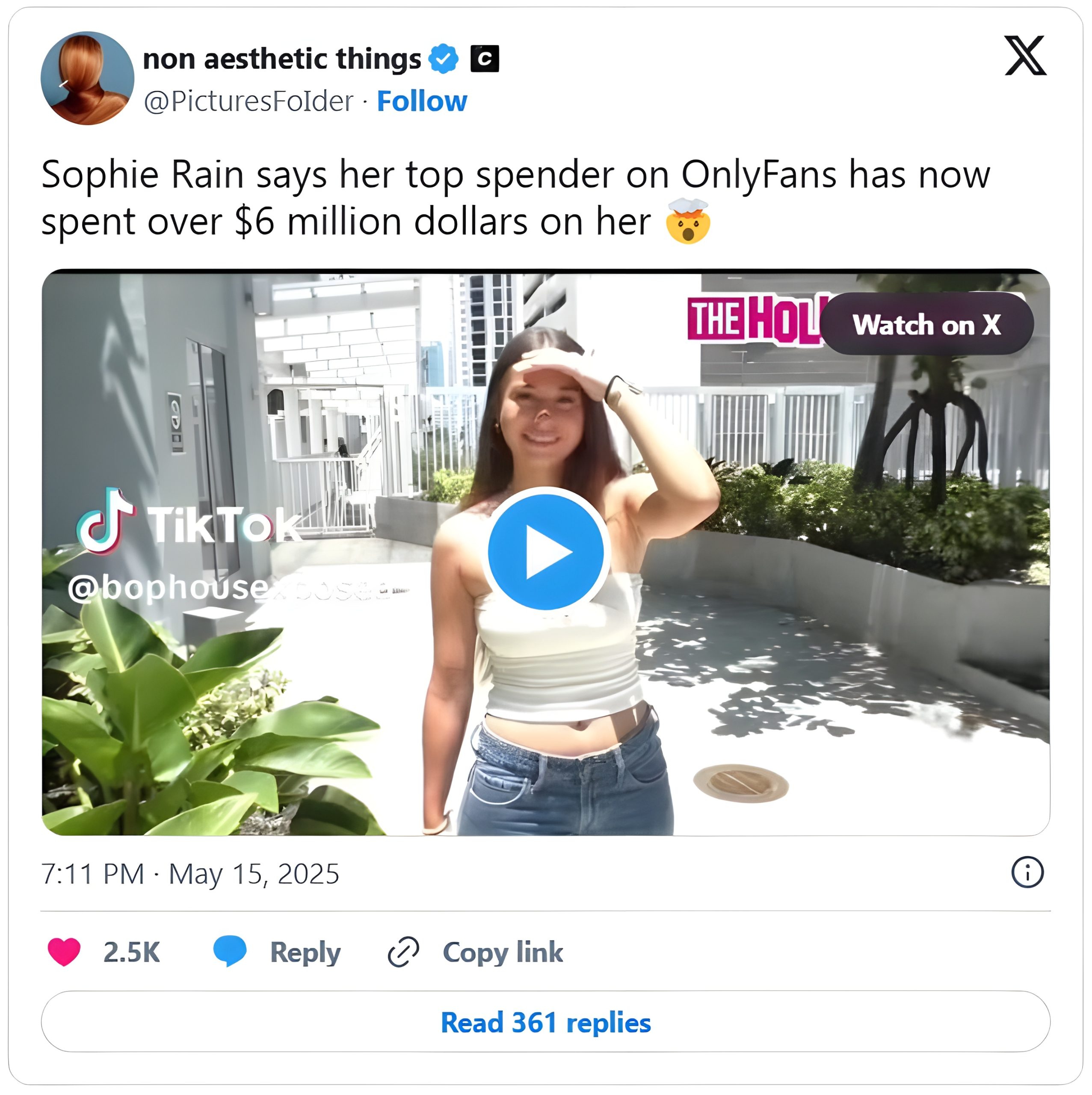 Sophie Rain - OnlyFans whale Charlie has spent $6 million